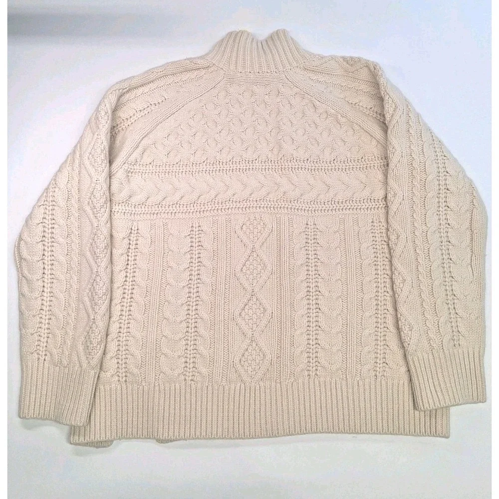 Banana Republic Merino Extra Fine Wool/Cotton Cable Knit Sweater Men's Size L